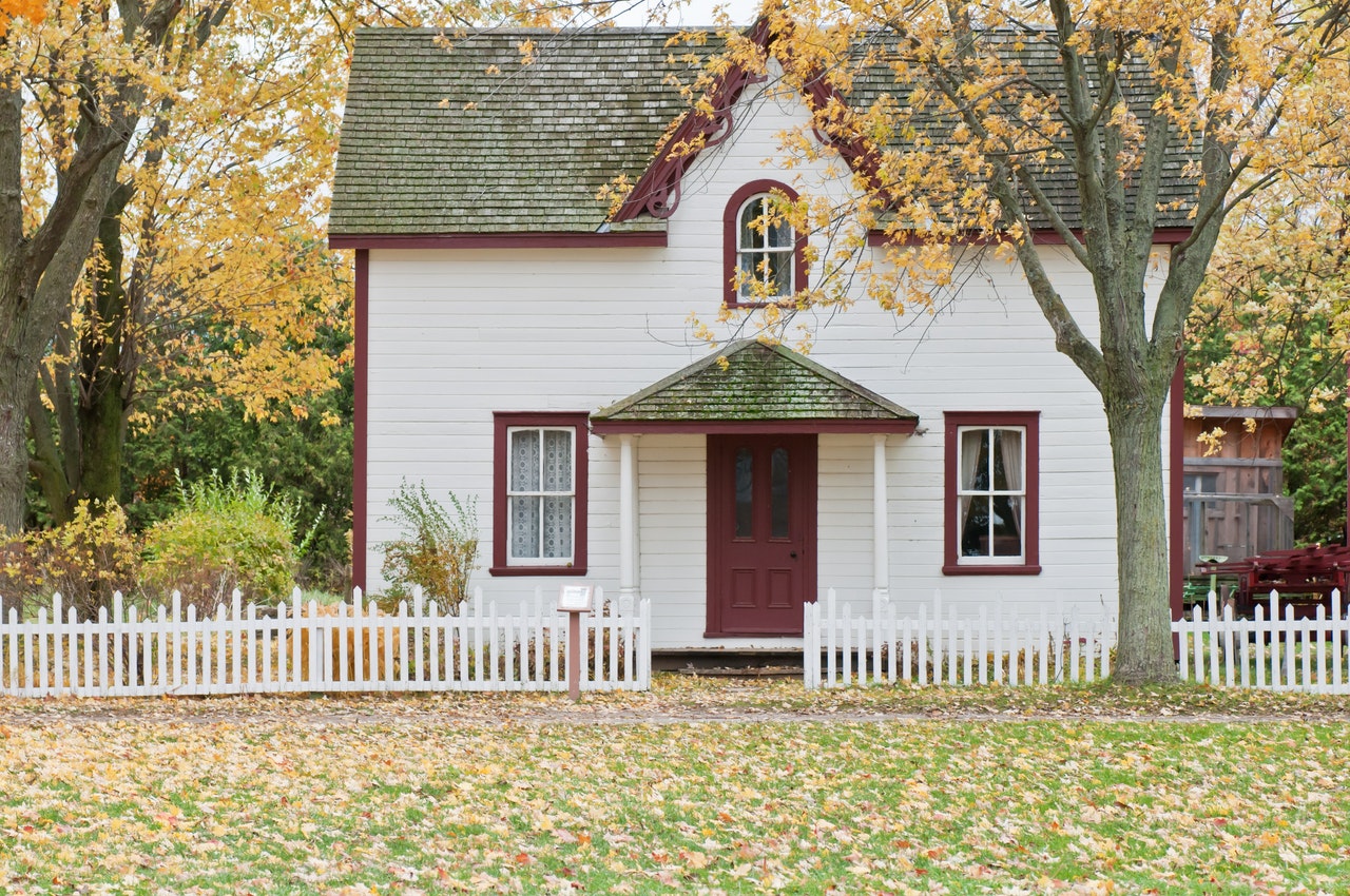 house on autumn day