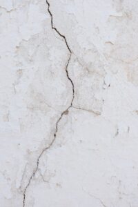 crack on white wall